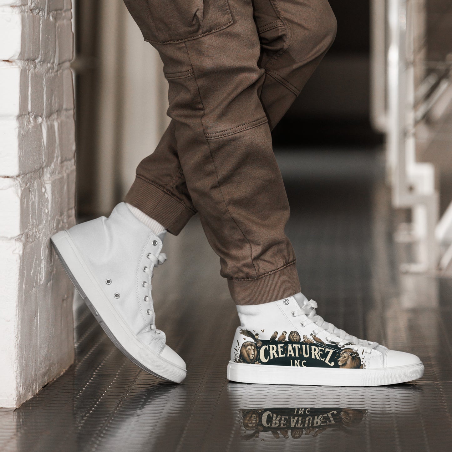 Creaturez high top canvas shoes